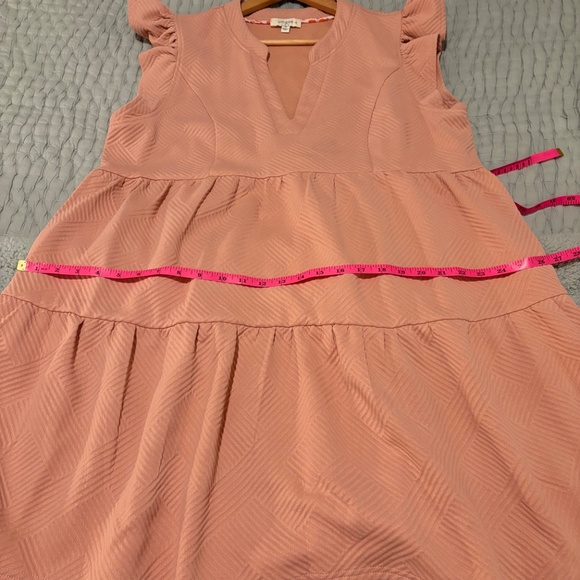 Umgee Blush Textured Dress, 1XL - Picture 7 of 9